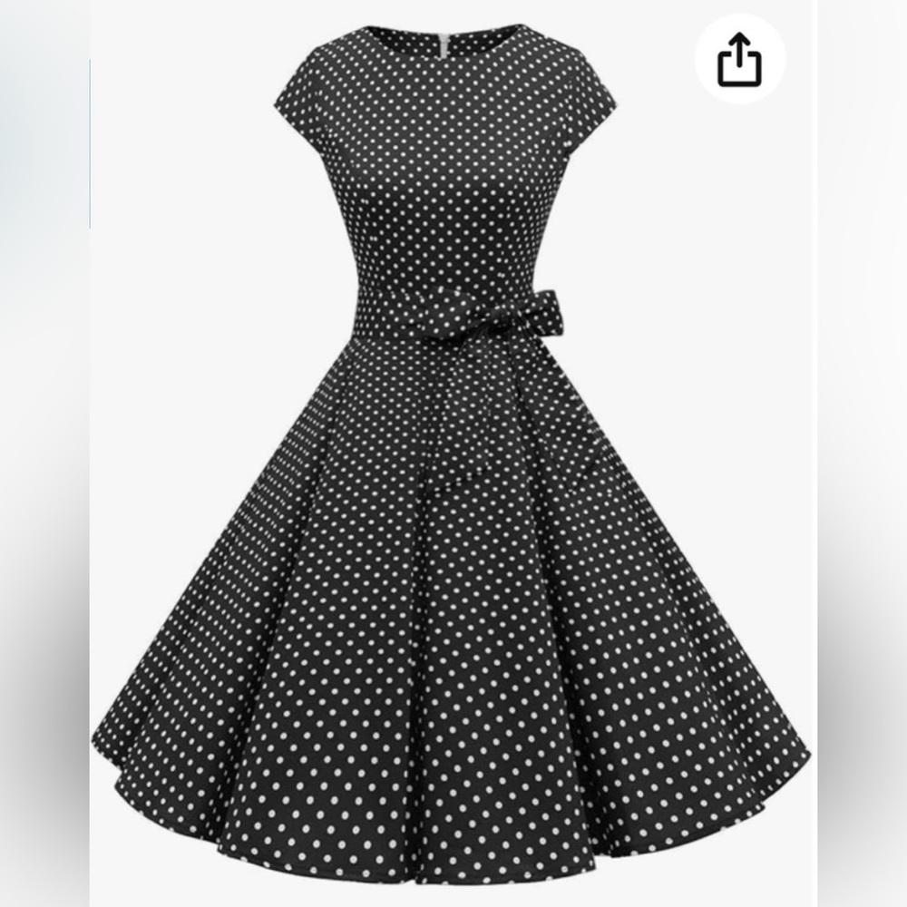 Dressy Star Retro PinUp Girl Swing Dress Size M
